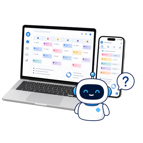 サクシードAIの学習サポートイラスト